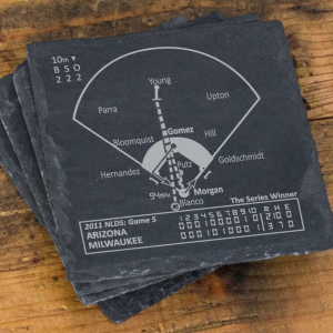 Milwaukee Brewers 'Greatest Plays' Slate Coasters